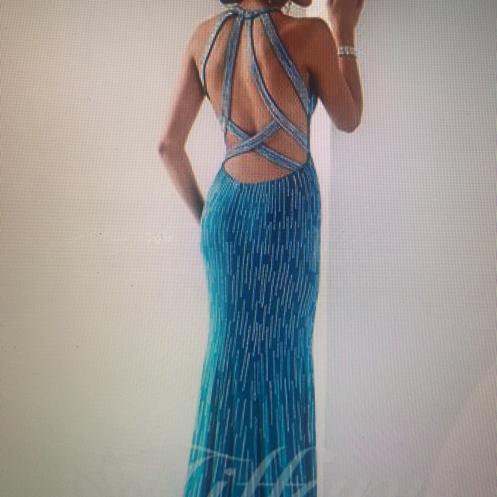 NWT teal Tiffany gown size 4.